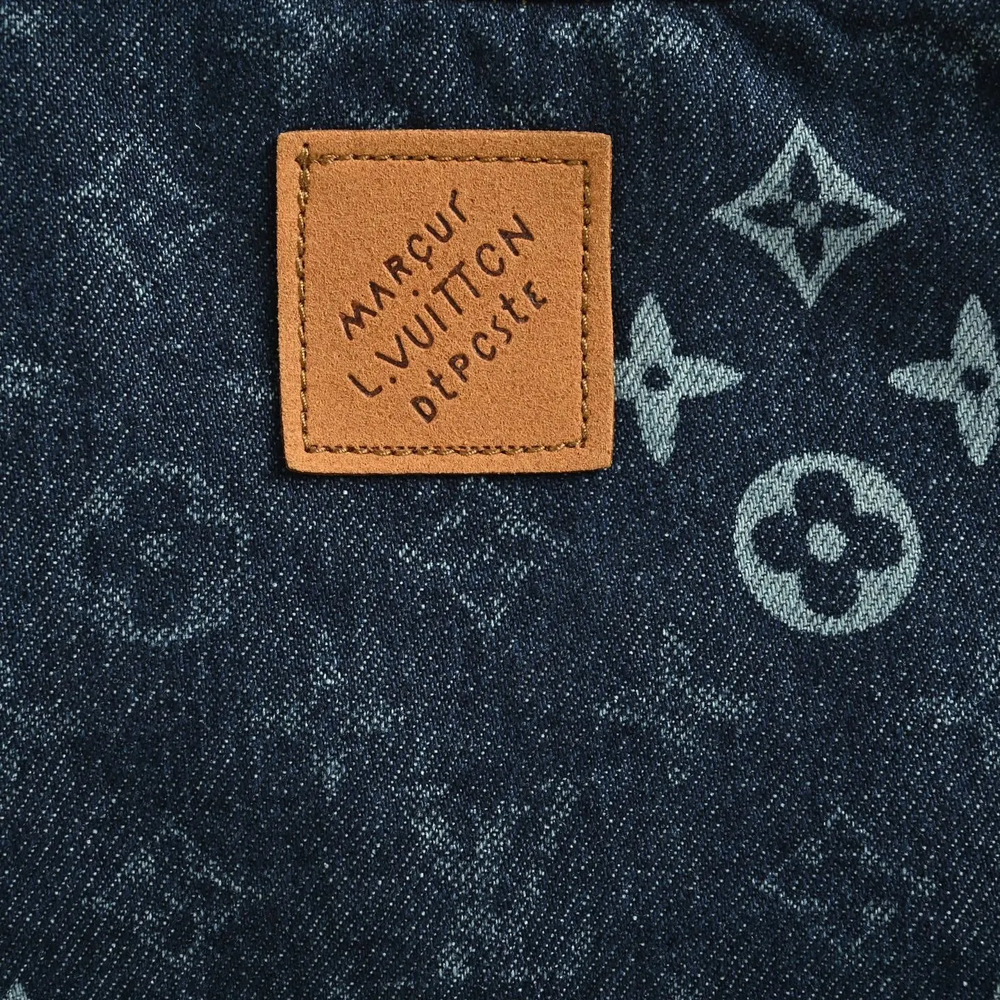 Louis Vuitton/Louis Vuitton old flower all over printed jacquard denim jacket
